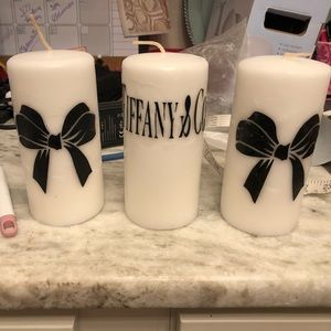 Custom candles and towels